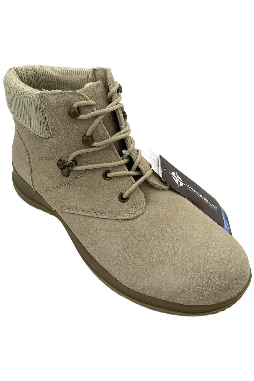 Wanderlust Women's Boston Suede Ankle Boots Camel - Narrow